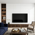 Thassos CLASSIC White Polished 12x24 Marble Tile — Living Room feature wall