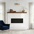 Thassos CLASSIC White Polished 12x24 Marble Tile — Living Room fireplace surround
