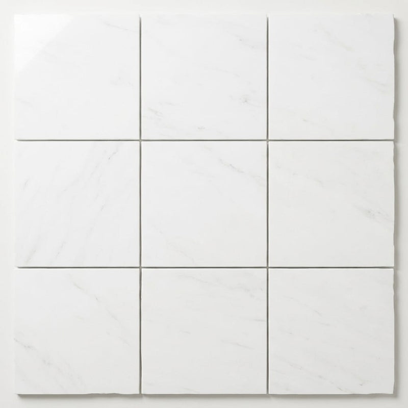 Thassos PREMIUM White Polished 12x12 Marble Tile close-up