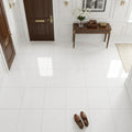 Thassos PREMIUM White Polished 12x12 Marble Tile — Foyer floor