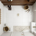 Thassos PREMIUM White Polished 12x12 Marble Tile — Mudroom floor