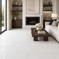 Thassos White 12x24 Honed Natural Marble Tile — Living Room floor