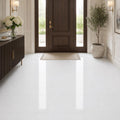 Thassos White 18x18 Polished Marble Tile — Foyer floor