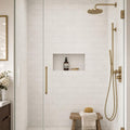 Thassos White 4x12 Subway Honed Marble Tile — Bathroom shower wall