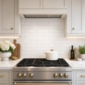 Thassos White 4x12 Subway Honed Marble Tile — Kitchen backsplash