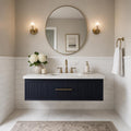 Thassos White 4x12 Subway Honed Marble Tile — Powder Room wainscot