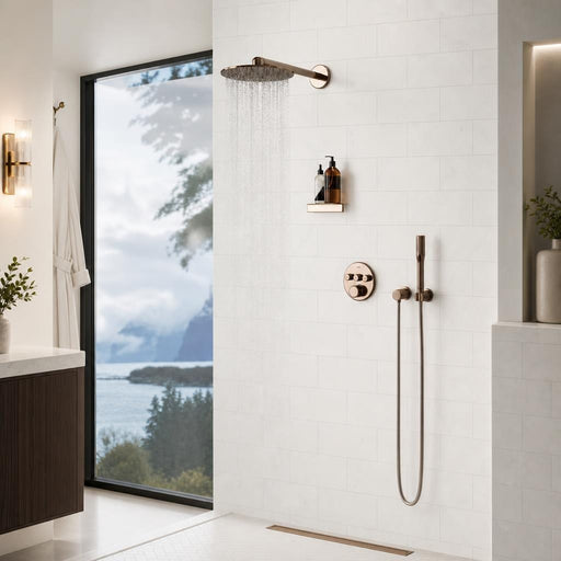 Thassos White 6x12 Subway Honed Marble Tile — Bathroom shower wall