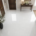 Thassos White AA Select 12x12 Polished Natural Marble Tile — Foyer floor