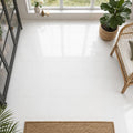 Thassos White AA Select 12x12 Polished Natural Marble Tile — Sunroom floor