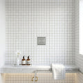 Thassos White (Greek) Marble 1x1 Honed Mosaic — Bathroom shower floor