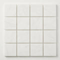 Thassos White (Greek) Marble 1x1 Honed Mosaic close-up