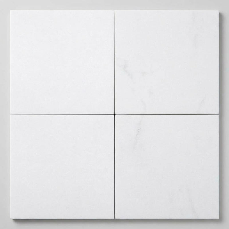 Thassos White (Greek) Marble 18x18 Honed Tile close-up