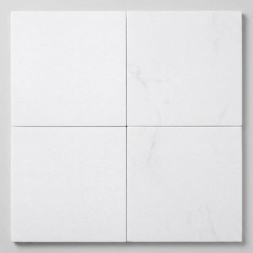 Thassos White (Greek) Marble 18x18 Honed Tile close-up