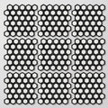 Thassos White (Greek) Marble 2x2 Honed Hexagon Mosaic Vortex Hexagon (w/ Black) close-up
