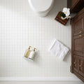 Thassos White (Greek) Marble 2x2 Honed Mosaic — Bathroom floor