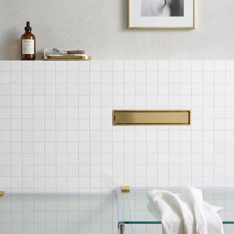 Thassos White (Greek) Marble 2x2 Honed Mosaic — Bathroom shower floor