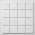 Thassos White (Greek) Marble 2x2 Honed Mosaic close-up