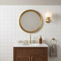 Thassos White (Greek) Marble 2x2 Honed Mosaic — Powder Room wall