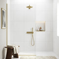 Thassos White (Greek) Marble 24x24 Honed Tile — Bathroom shower wall