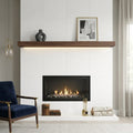 Thassos White (Greek) Marble 24x24 Honed Tile — Living Room fireplace surround