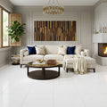 Thassos White (Greek) Marble 24x24 Honed Tile — Living Room floor