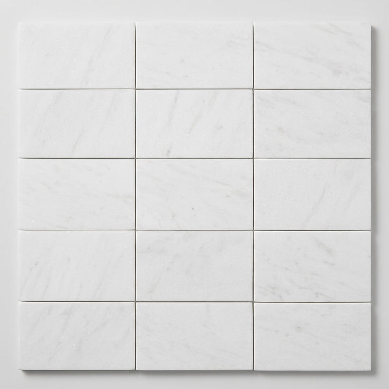 Thassos White (Greek) Marble 3x6 Honed Tile close-up