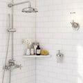 Thassos White (Greek) Marble 3x6 Honed Tile — Bathroom shower wall