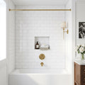Thassos White (Greek) Marble 3x6 Honed Tile — Bathroom tub surround