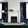 Thassos White (Greek) Marble 3x6 Honed Tile — Living Room fireplace surround