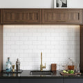Thassos White (Greek) Marble 3x6 Honed Tile — Wet Bar backsplash