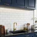 Thassos White (Greek) Marble 3x6 Tumbled Tile — Kitchen backsplash