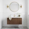 Thassos White (Greek) Marble 4x12 Honed Tile — Powder Room wainscot