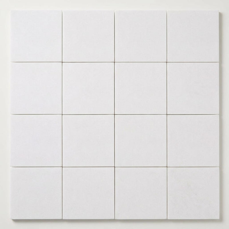 Thassos White (Greek) Marble 4x4 Honed Tile close-up