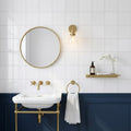 Thassos White (Greek) Marble 4x4 Honed Tile — Powder Room wall