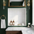 Thassos White (Greek) Marble 4x4 Tumbled Tile — Bathroom niche