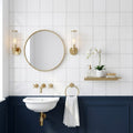 Thassos White (Greek) Marble 4x4 Tumbled Tile — Powder Room wall