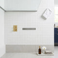 Thassos White (Greek) Marble 5/8x5/8 Honed Mosaic — Bathroom shower floor
