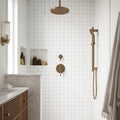 Thassos White (Greek) Marble 5/8x5/8 Honed Mosaic — Bathroom shower wall