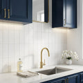 Thassos White (Greek) Marble 6x12 Honed Tile — Laundry Room backsplash