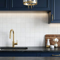 Thassos White (Greek) Marble 6x6 Honed Tile — Kitchen backsplash