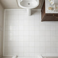 Thassos White (Greek) Marble 6x6 Tumbled Tile — Powder Room floor