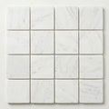 Thassos White Tumbled 4x4 Marble Tile close-up