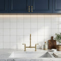 Thassos White Tumbled 4x4 Marble Tile — Kitchen backsplash