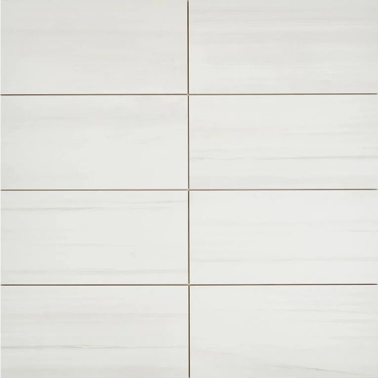 Themar Bianco Lasa Polished 1/2x12 Pencil Bullnose Porcelain Trim