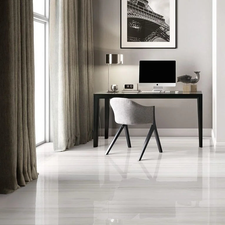 Themar Bianco Lasa 12x24 Matte Porcelain Tile