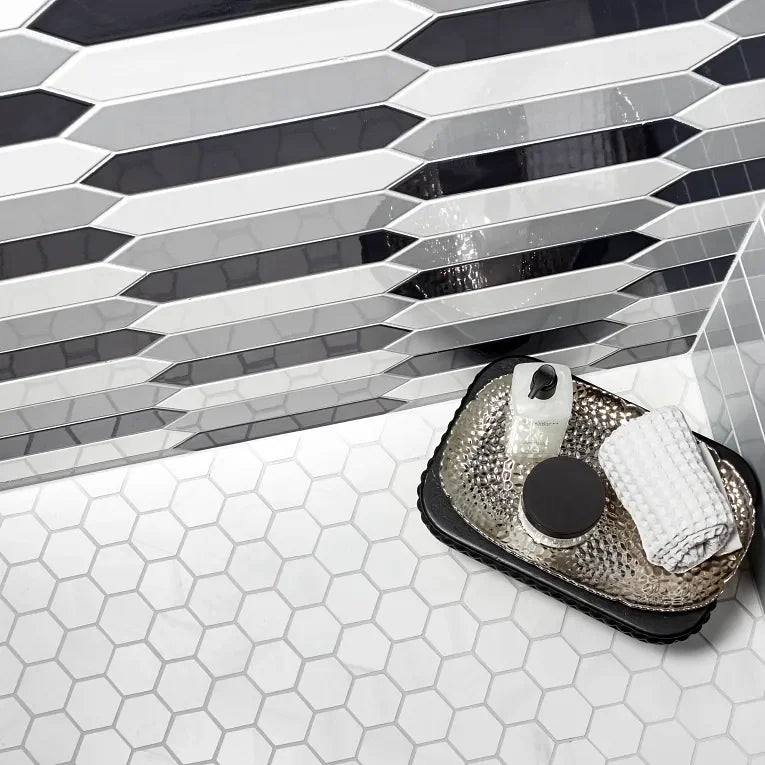 Themar Bianco Lasa 2-3/8 Inch Hexagon Matte Porcelain Mosaic