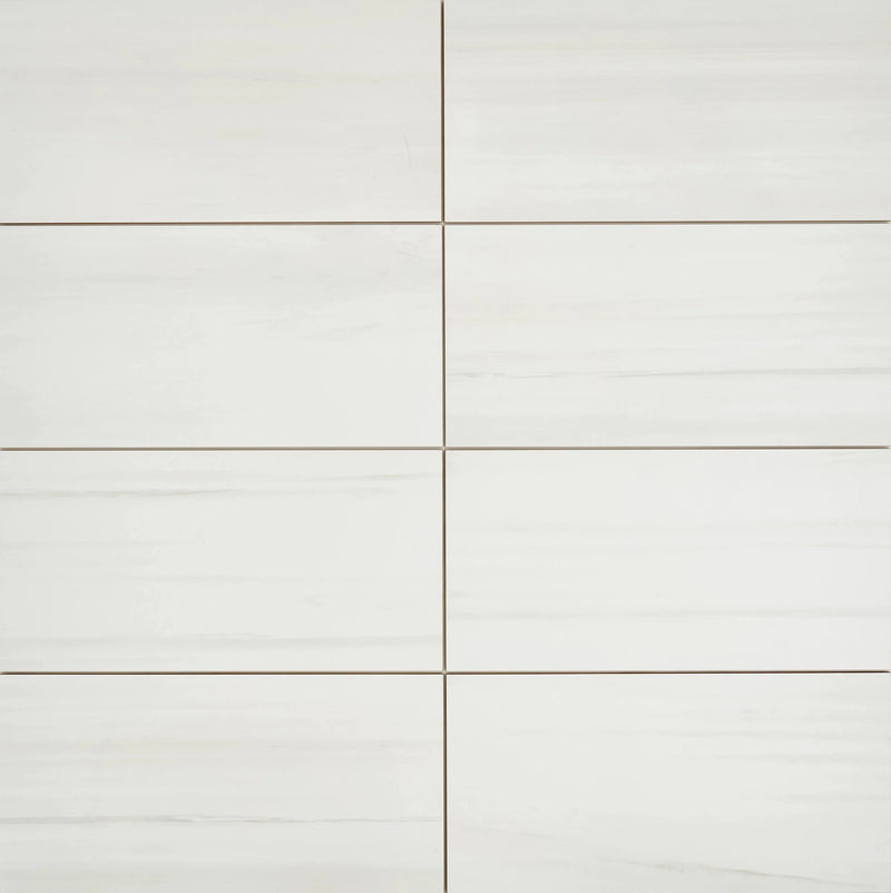 Themar Bianco Lasa Matte 3x12 Surface Bullnose Porcelain Trim