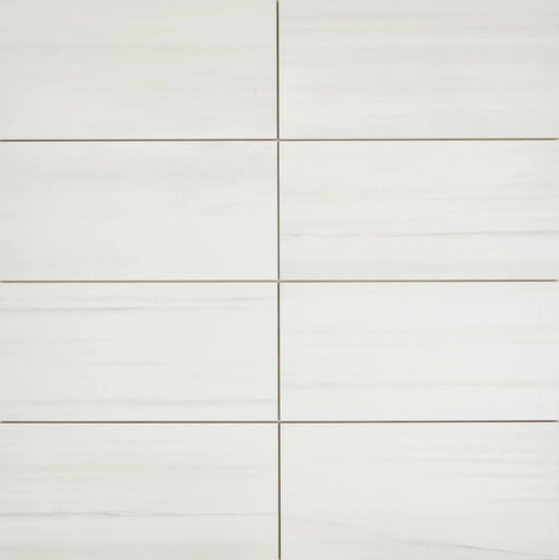 Themar Bianco Lasa 12x24 Polished Porcelain Tile