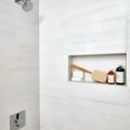 Themar Bianco Lasa Polished 1/2x12 Pencil Bullnose Porcelain Trim