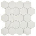 Themar Bianco Lasa Polished 2-3/8 Inch Hexagon Porcelain Mosaic